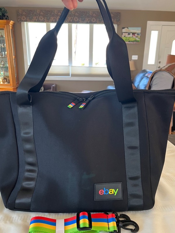 Ebay Branded Neoprene Tote Travel Gym Laptop Bag Handbag Rainbow Crossbody Strap