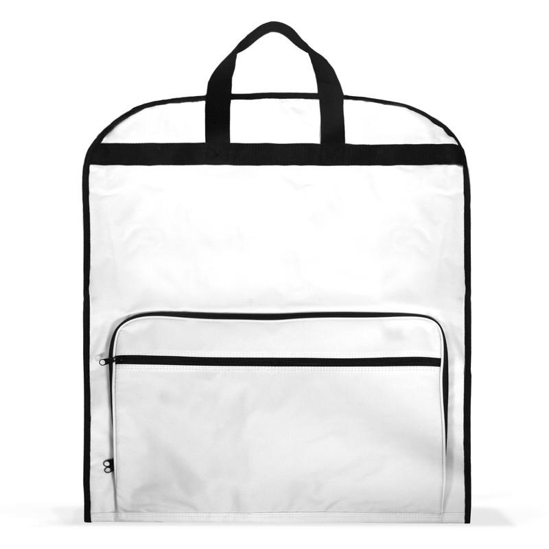 DALIX 60″ Professional Garment Bag Cover Suits Pants Gowns Dresses White