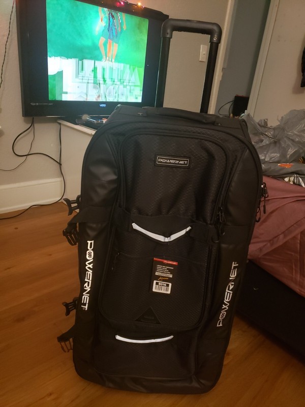 PowerNet Journey Player Rolling Travel Duffle Bag | Durable Luggage for Athletes
