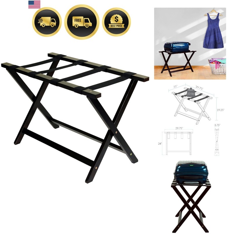 Heavy Duty 30" Extra-Wide Luggage Rack, solid wood