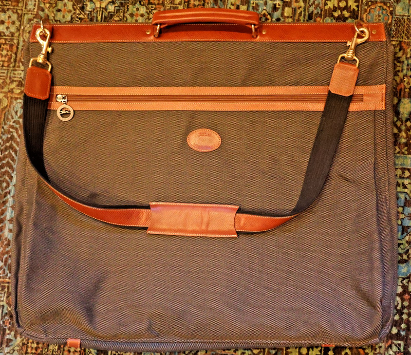NEW Longchamp Vintage Ballistic Garment Bag Mens Shoulder Strap SAKS FIFTH AVE