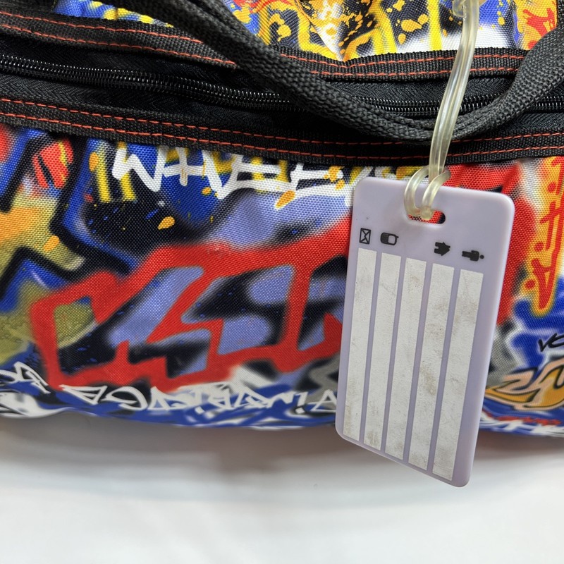 Lucas Multicolor Abstract Graffiti Large Duffle Bag Adjustable Straps Zippered gallery