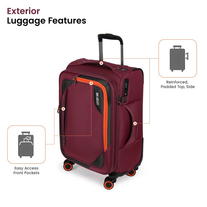 Expandable Luggage Set Large Capacity Softside Suitcase with Wheels & TSA Lock gallery