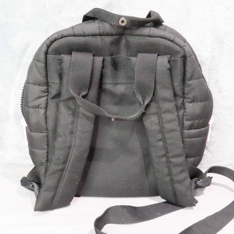 Reebok Quilted Mini Backpack Black One Size Logo Front Pocket Travel Daypack gallery
