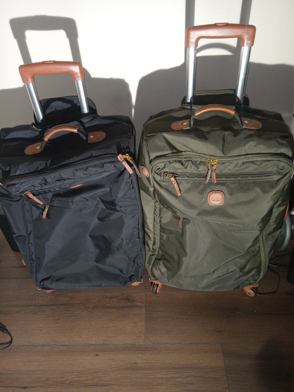 2 Brics X-Travel X-Bag 21″ Carry-On Luggage Olive & Black Both Preowned