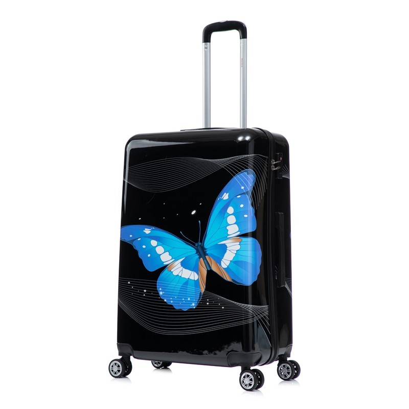 InUSA Print 28″ Hard Shell Checked Luggage Spinner Wheels Travel Suitcase