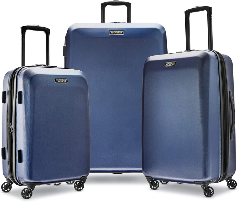 Navy 3-Piece Moonlight Expandable Spinner Luggage Set (21/24/28)