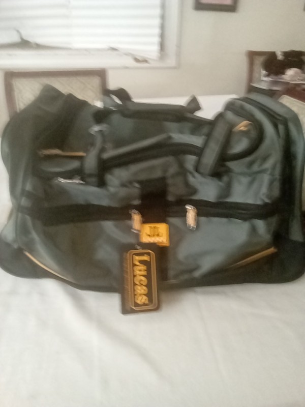 Lucas Medium Sized Rolling Soft Case Carry-on Luggage Bag || Black & Yellow NEW gallery