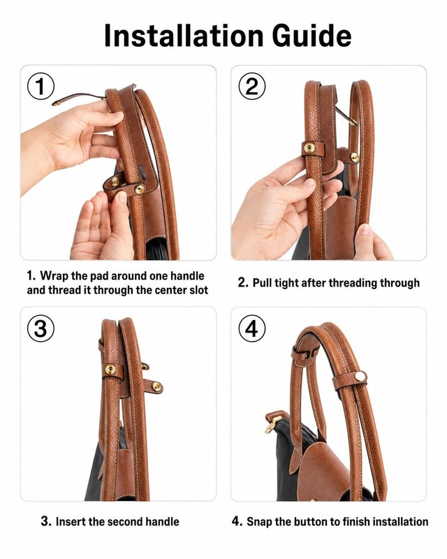 Shoulder Strap Pad Compatible with Longchamp Le Pliage Original Tote Bags – U... gallery