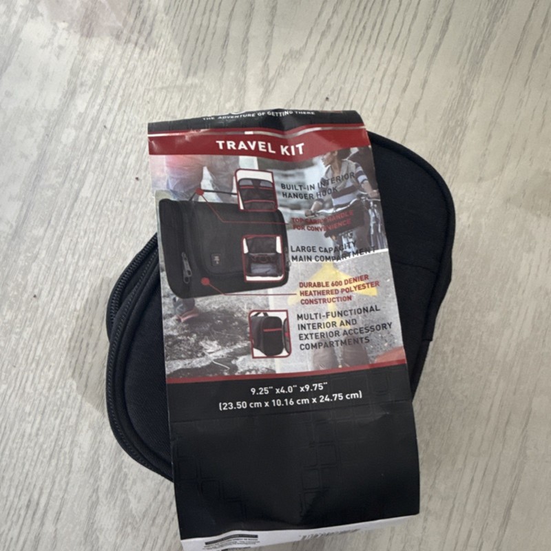 SwissTech Black Polyester Accessory Bag Multi-Functional 9.25x4x9.75