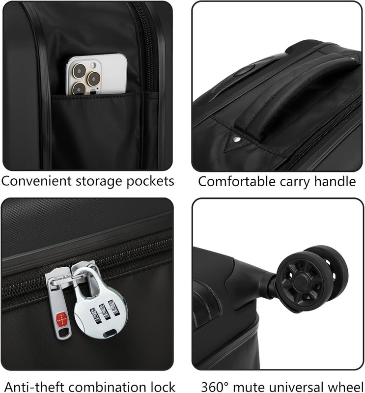 Collapsible Suitcase checked Fully Foldable Luggage Hardshell Carry-On Suitcase gallery