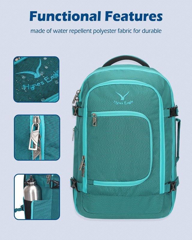 Hynes Eagle Travel Backpack 40L Flight Approved Carry on Luggage Large Cabin Bag gallery