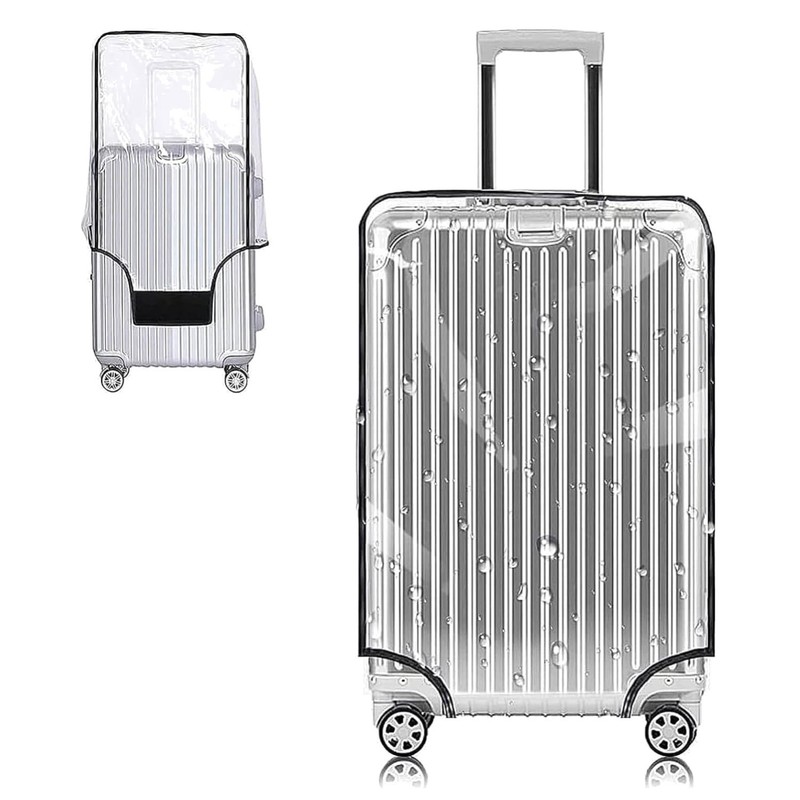 20 Inch Luggage Protector – Clear PVC Cover with Secure Hook & Loop Closure