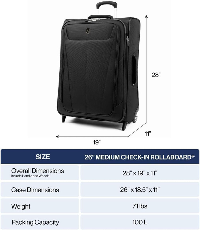 Maxlite 5 Softside Expandable Upright 2 Wheel Checked Medium Luggage, Lightweigh gallery