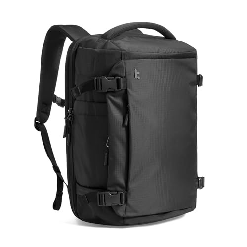 Travel Backpack TSA Friendly Flight Approved Carry-on 40L Black-ripstop