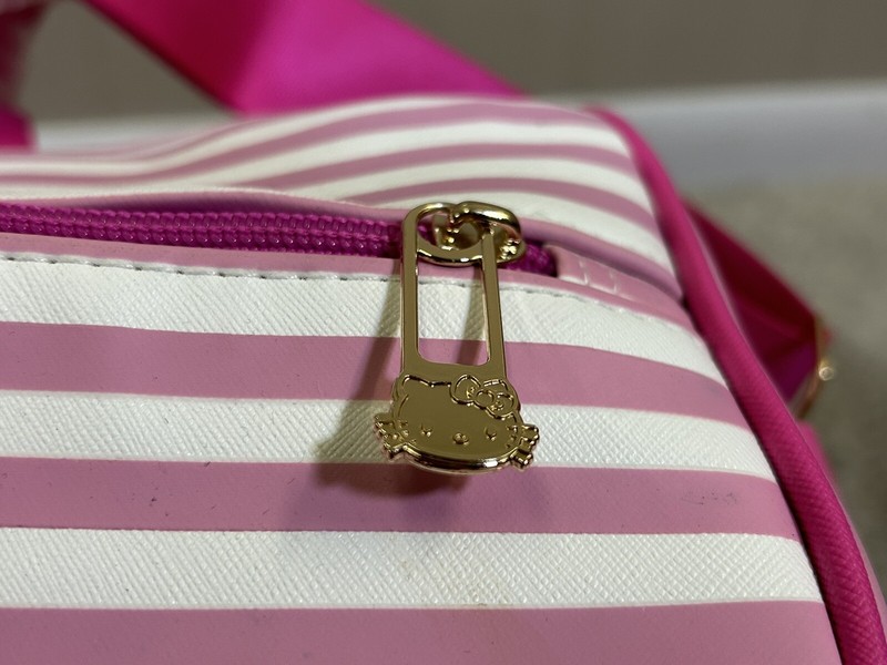 Sanrio Hello Kitty Bioworld Rolling Duffle Luggage Carry-On Travel Bag NWT gallery