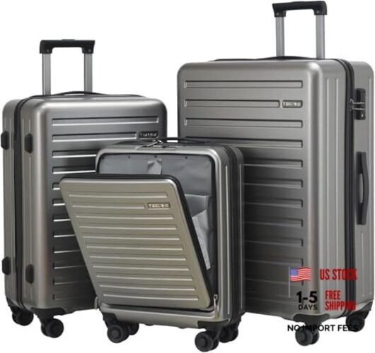 3 Pieces (20/24/28) Luggage Set – HardShell – 3-Piece Set (20/24/28) Dark Gray