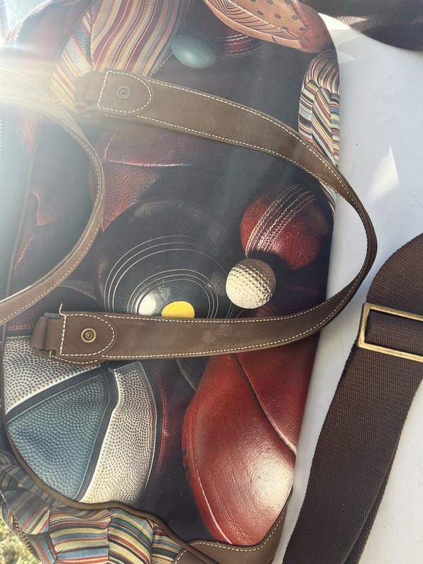 Paul Smith Multicolor Abstract Duffle Bag Adjustable Straps Zipper Closure gallery
