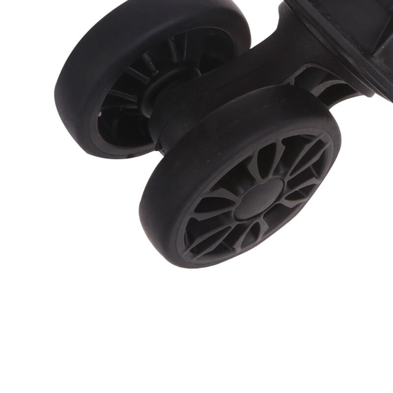 Double Row Roller Hardware 360?? Spinner Casters Heavy Duty Wheel 1Pair Black gallery