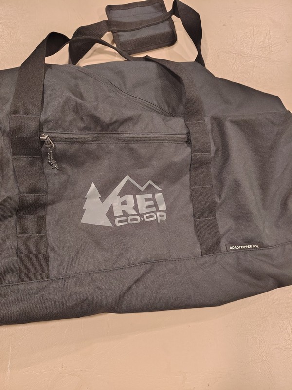 REI Co-op Roadtripper 60L Gray Duffel Bag Travel Gear Adjustable Strap Luggage