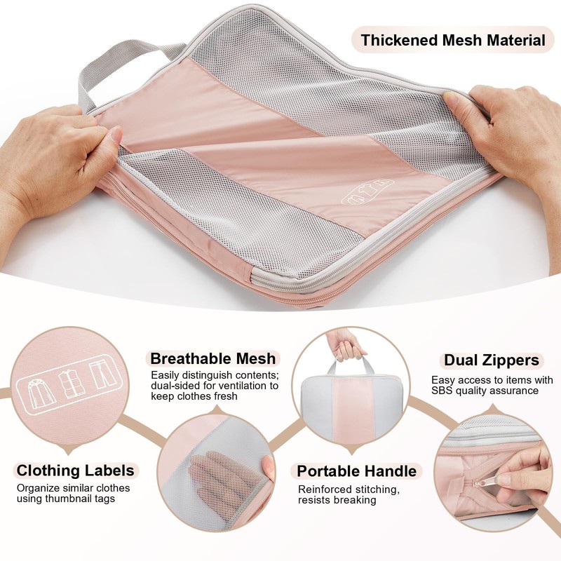 10 Set Compression Packing Cubes for Travel Gifts Women Mom,OlarHike Luggage ... gallery