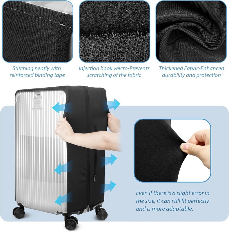 Transparent PVC , No Disassembly Required Clear Luggage Protector gallery