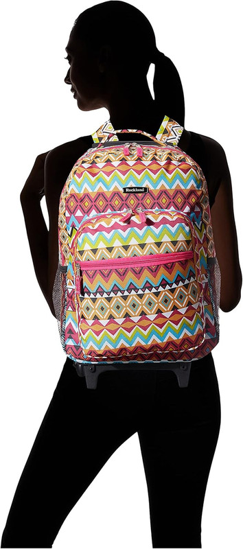 Double Handle Rolling Backpack, Tribal, 17-Inch gallery