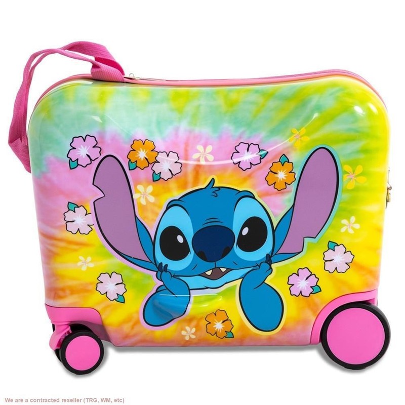 Disney Stitch Checked Hardside Ride on Luggage - Stitch