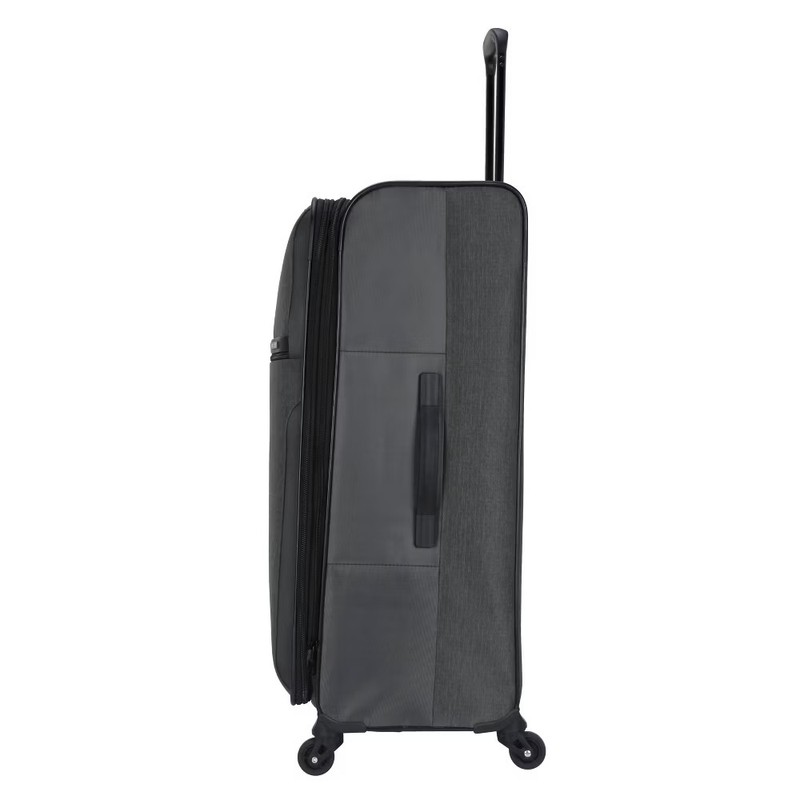 Skyline Softside Large Checked Spinner Suitcase - Gray Heather gallery