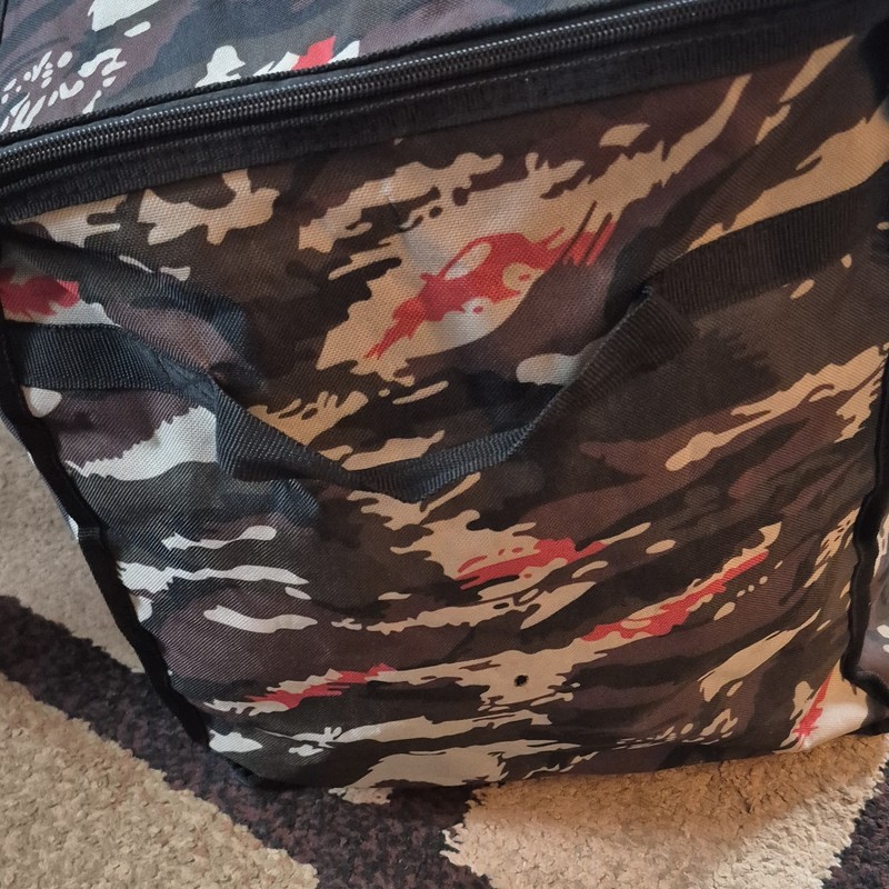 Camouflage Rolling Duffle Bag Polyester PVC with Wheels, Carry Handles, Zipper gallery