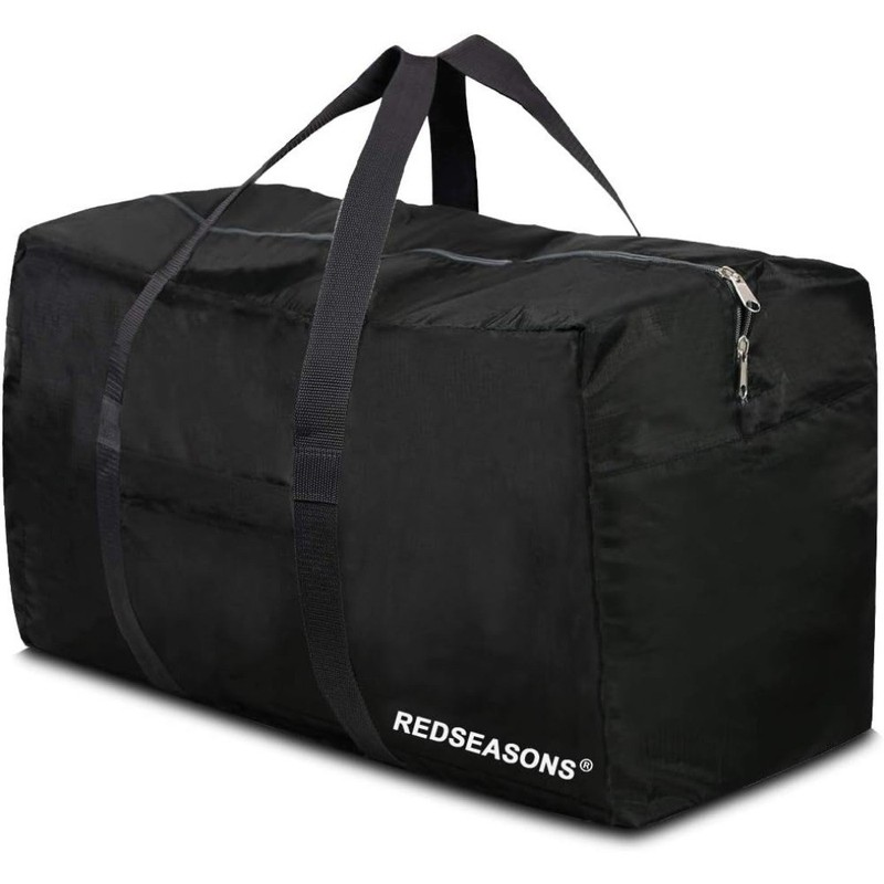 Extra Large 96L Lightweight Foldable Travel Duffle Bag for Men and Women Black