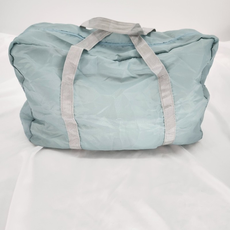 Packable Ripstop Duffle Bags Bundle Lot of 2 Light Blue Maroon Travel 18 X 12 gallery