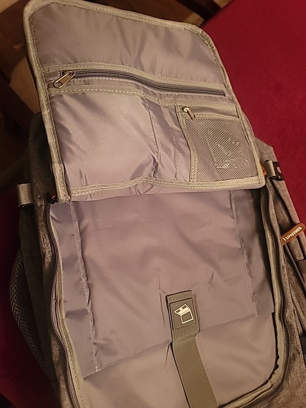 Lumesner NWT Travel Computer Backpack Bag Luggage Gray USB Hub gallery