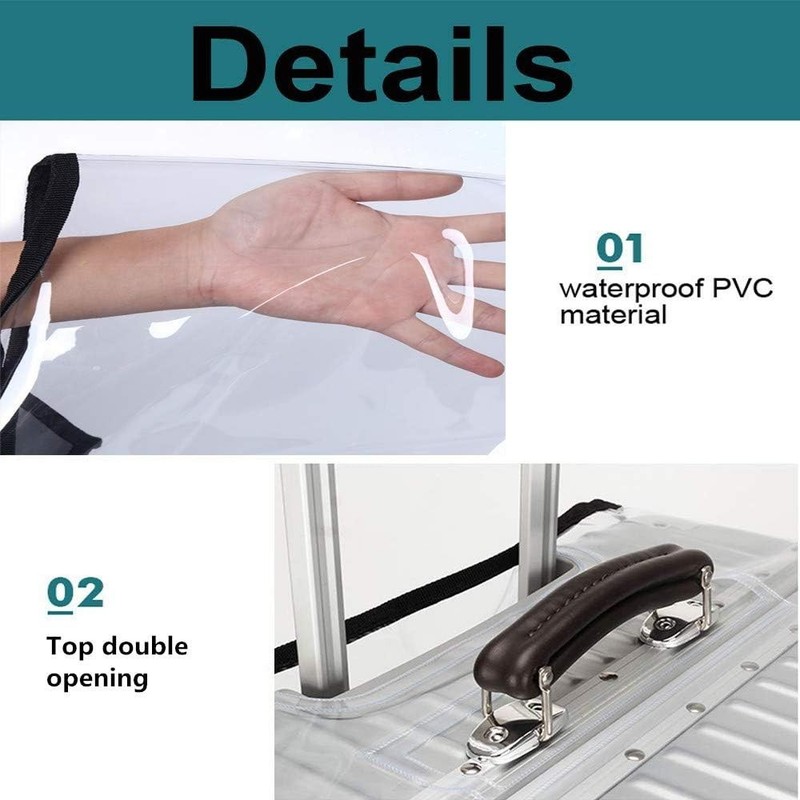 Travel-Ready Transparent Protector for 24-25 Inch Suitcases - Wipe Clean Design gallery