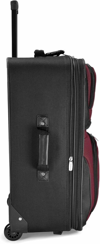 Travel Select 4 Piece Expandable Softside Luggage Set Carry On Tote Bag Burgundy gallery