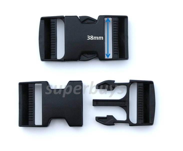 38mm Dual Adjustable Side Quick Release Buckle Clip Cord Strap Webbing Bag DA gallery