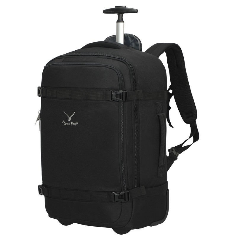 Hynes Eagle 42L Rolling Backpack 2 Wheels Carry-On Luggage Convertible Suitcase