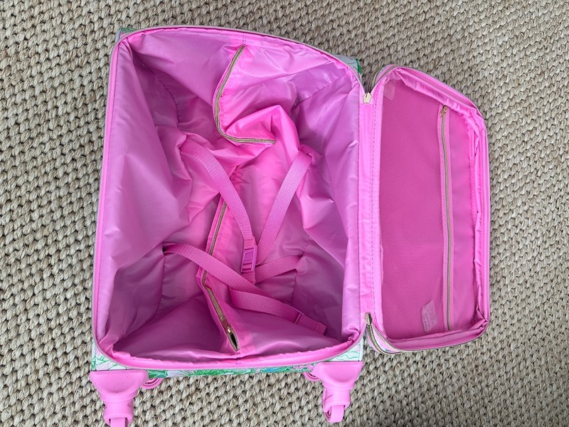Lilly Pulitzer Carry On Rolling Luggage Putting Green Poppyland - NEW IN THE BOX gallery