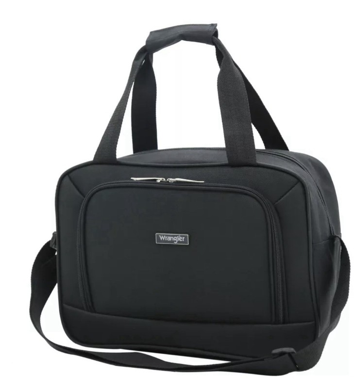 Wrangler Black Duffle Bag Carry On Adjustable Straps Polyester Unisex