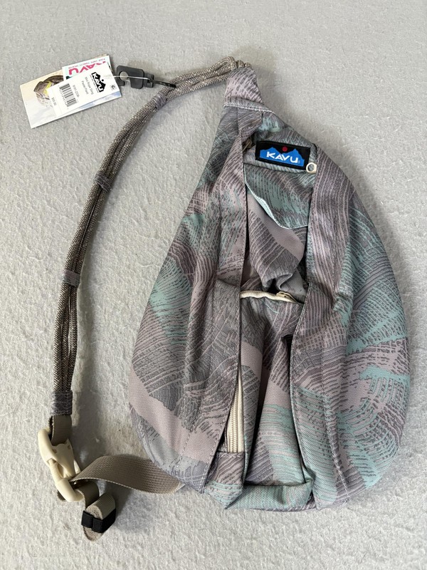 KAVU Mini Rope Sling Bag Pastel Paint Crossbody Travel Backpack NWT Outdoor