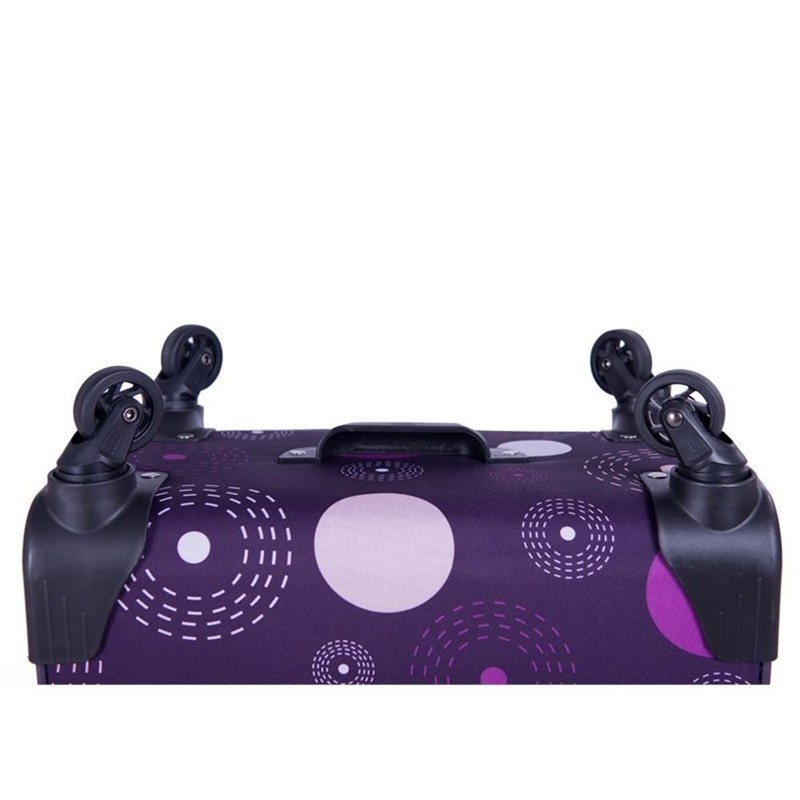 Pemberly Row Traditional Polyester 5-Piece Spinner Luggage Set in Purple gallery
