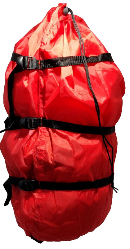 Outdoor Products Cordlock Adjustable Straps Red Stuff Bag Sack 11″ x 22″