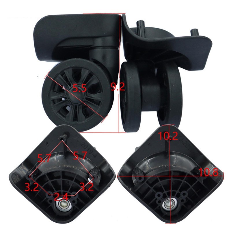 2 Pieces Luggage Suitcase Wheels Silent Smooth Easy Installation gallery