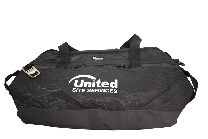 Igloo Black Cooler Duffle Bag United Site Services Mens Soft Travel BRANDED