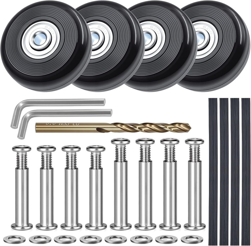 4 Sets Luggage Wheels Replacement Kit – Compatible with Samsonite and Other I…