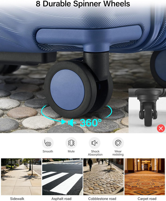 Large 28" Expandable Hardshell Spinner Suitcase with TSA Lock - Interstellar Blu gallery