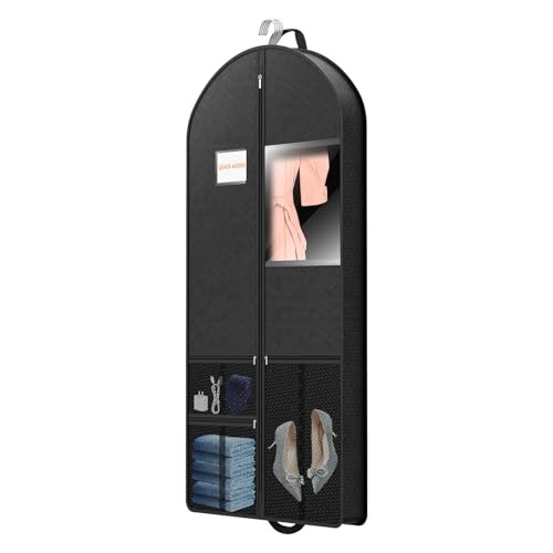 Suit Garment Clothes Travel Bag: 63 inch Lightweight Foldable Black 63″1Pack