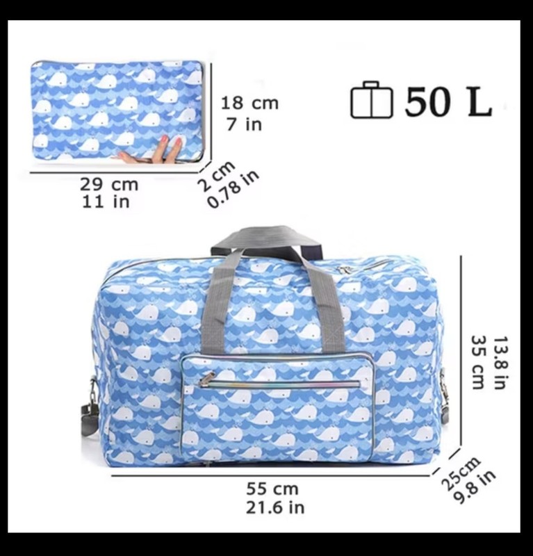 Blue Whale Luggage 22x14x9 Foldable Duffle Bag for Travel gallery