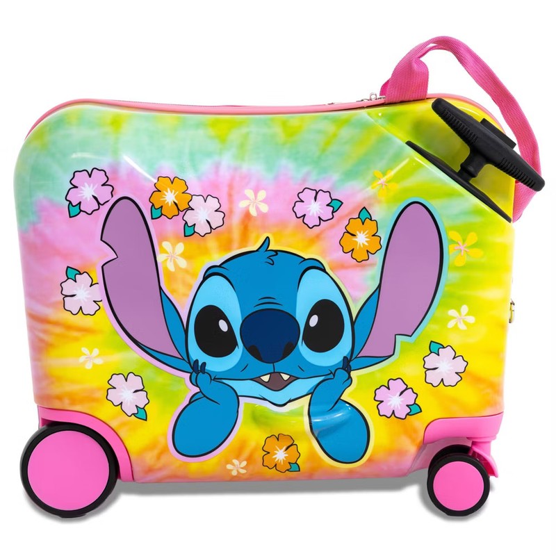 Disney Stitch Checked Hardside Ride on Luggage - Stitch gallery