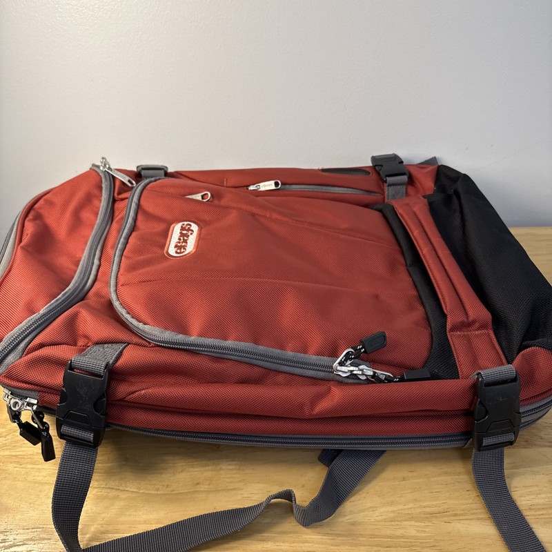 eBags Mother Lode Convertible Backpack Travel Luggage Expandable Red Black gallery